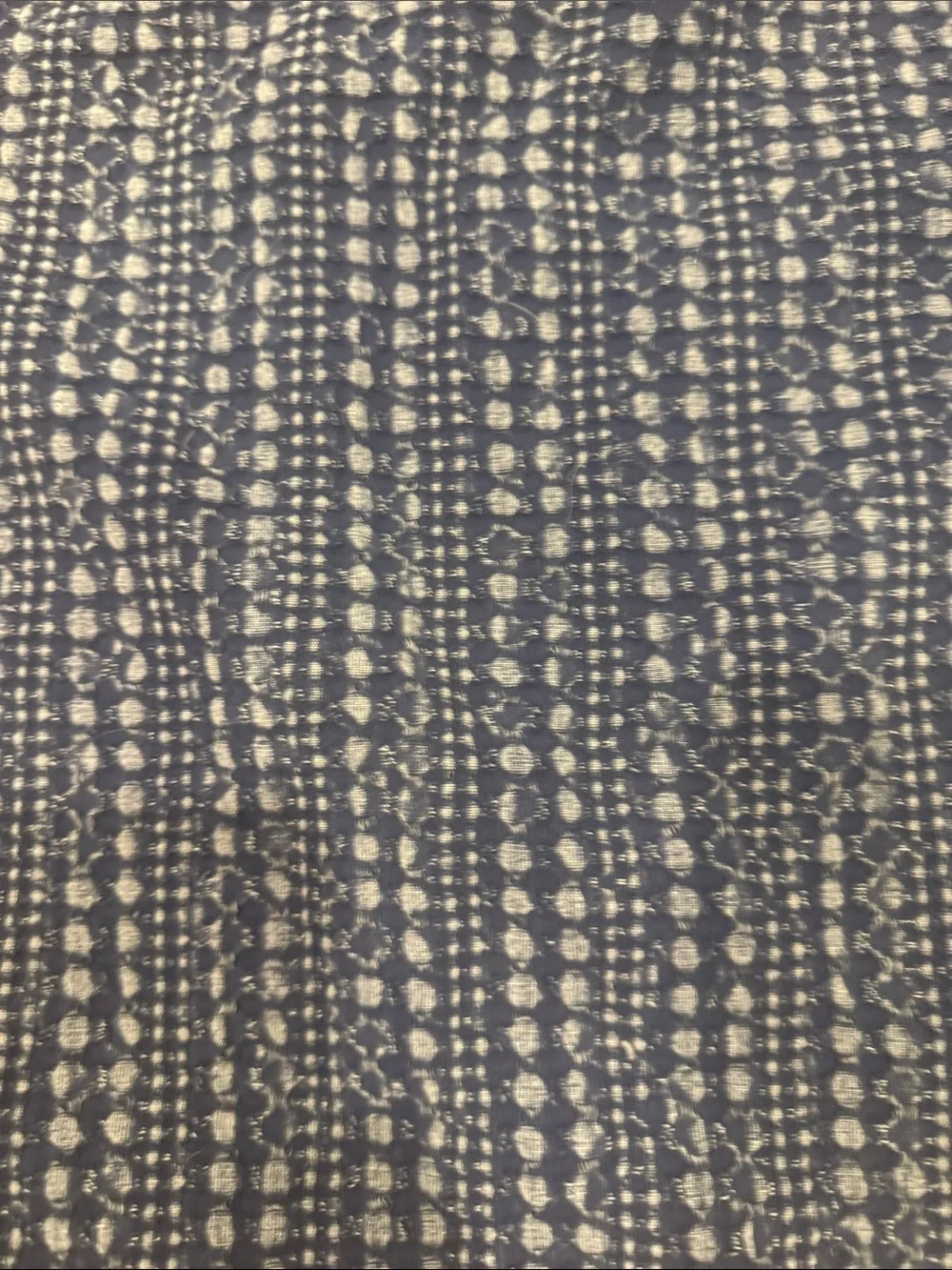 Pottery Barn Navy Blue Patterned Accent Pillow Cover